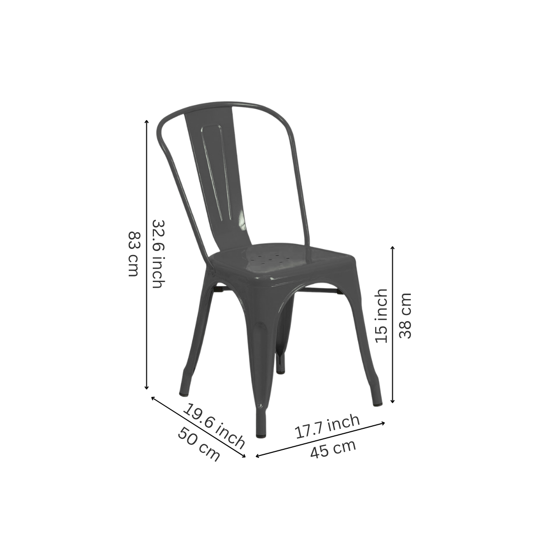 Black Metal Iconic Chair
