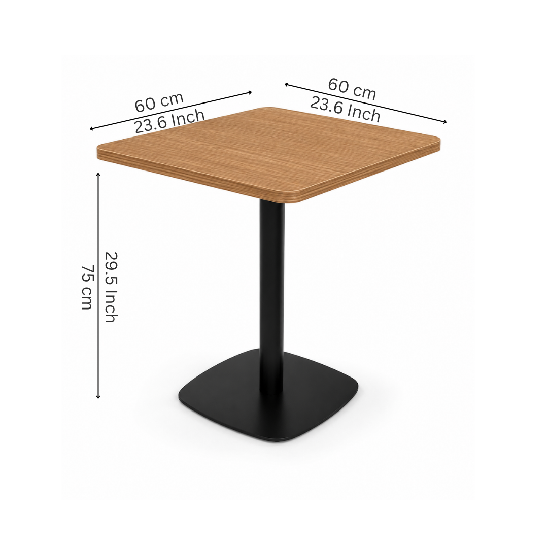 Square Light Oak Café Table