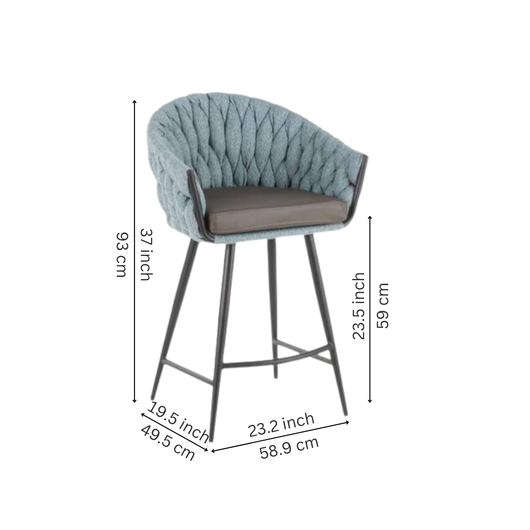 Braided Matisse Contemporary Counter Stools