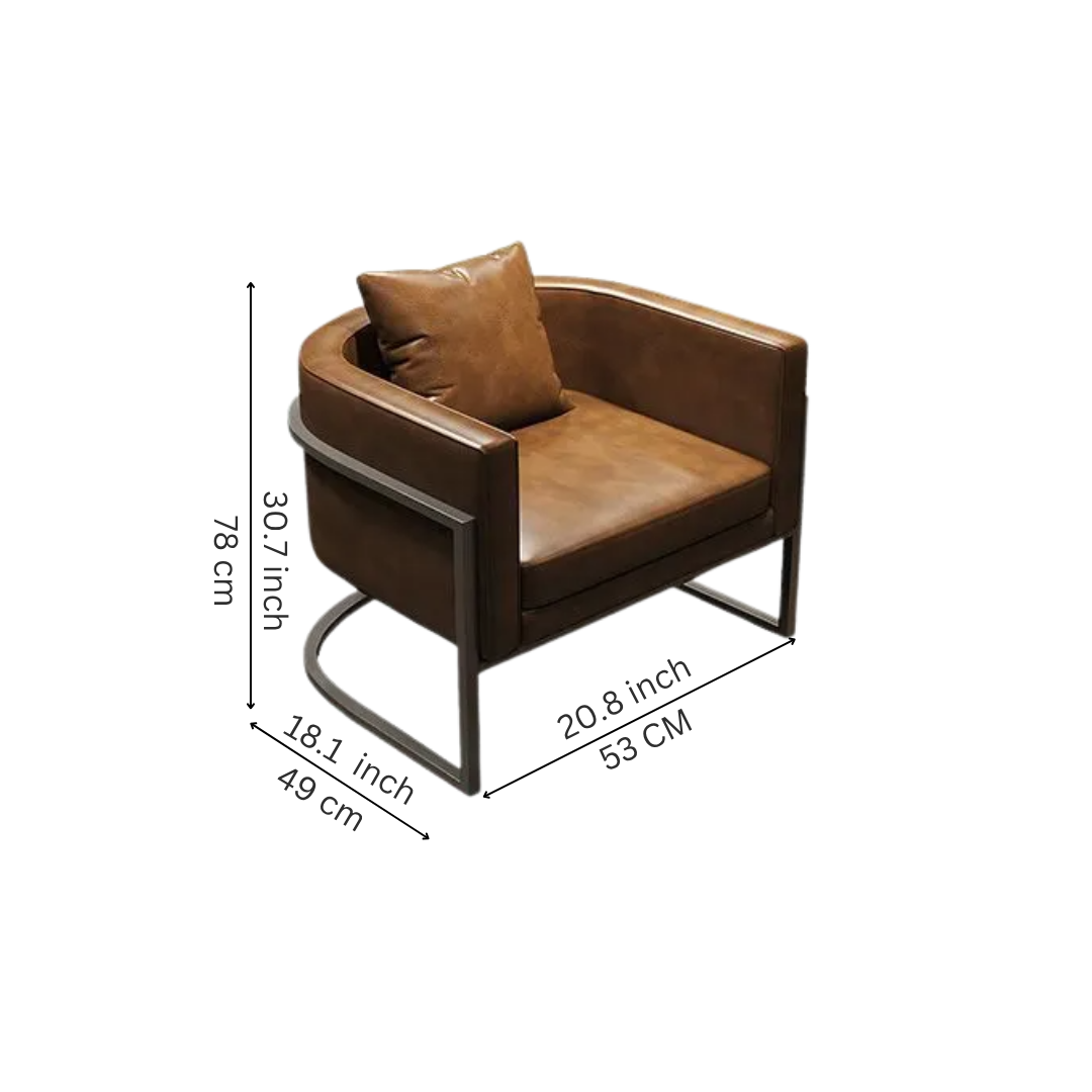 Arlo Modern Curved-Back Accent Chair