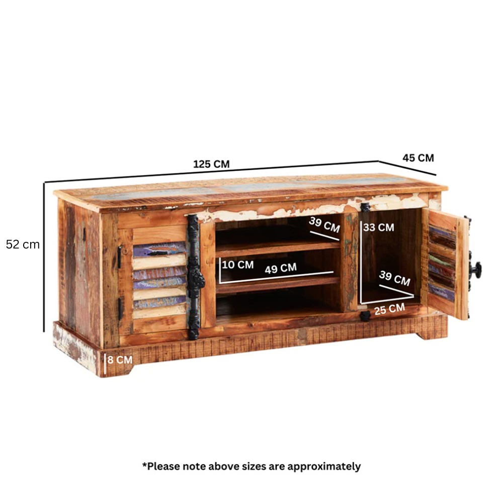 Reclaimed Style Tv Cabinet 2 Door
