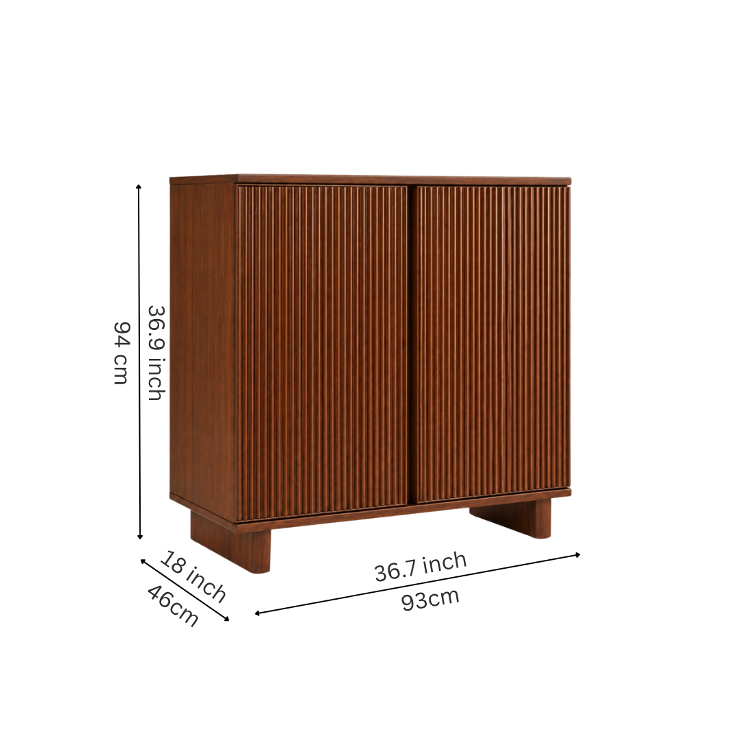 large wooden bar cabinet with glass holder shelves and wine storage for modern home bar setup