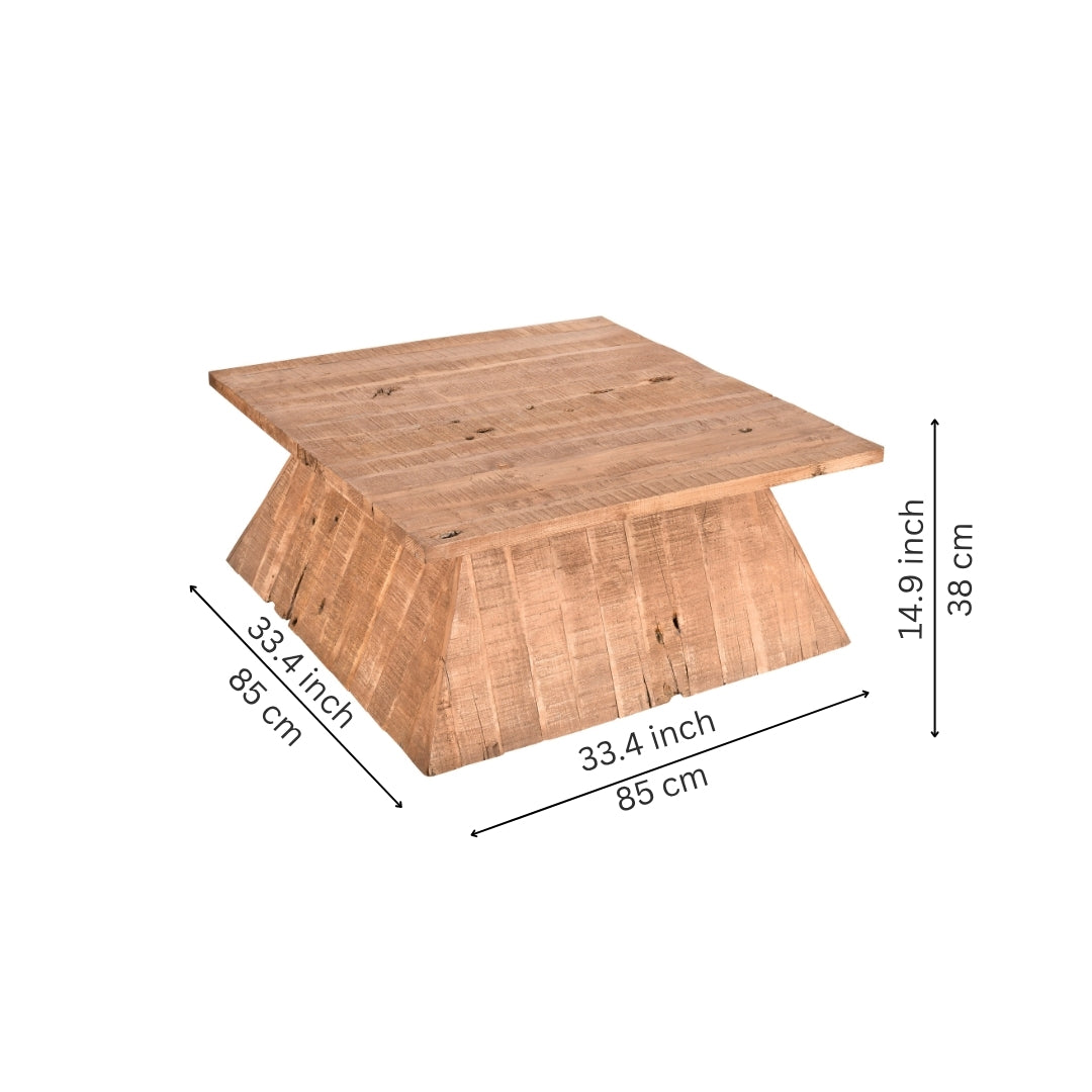 Square Wooden Pedestal Plinth Coffee Table