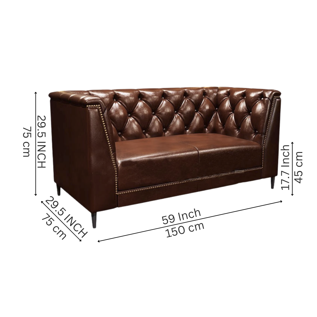 Kingston Classic Chesterfield 2-Seater Loveseat