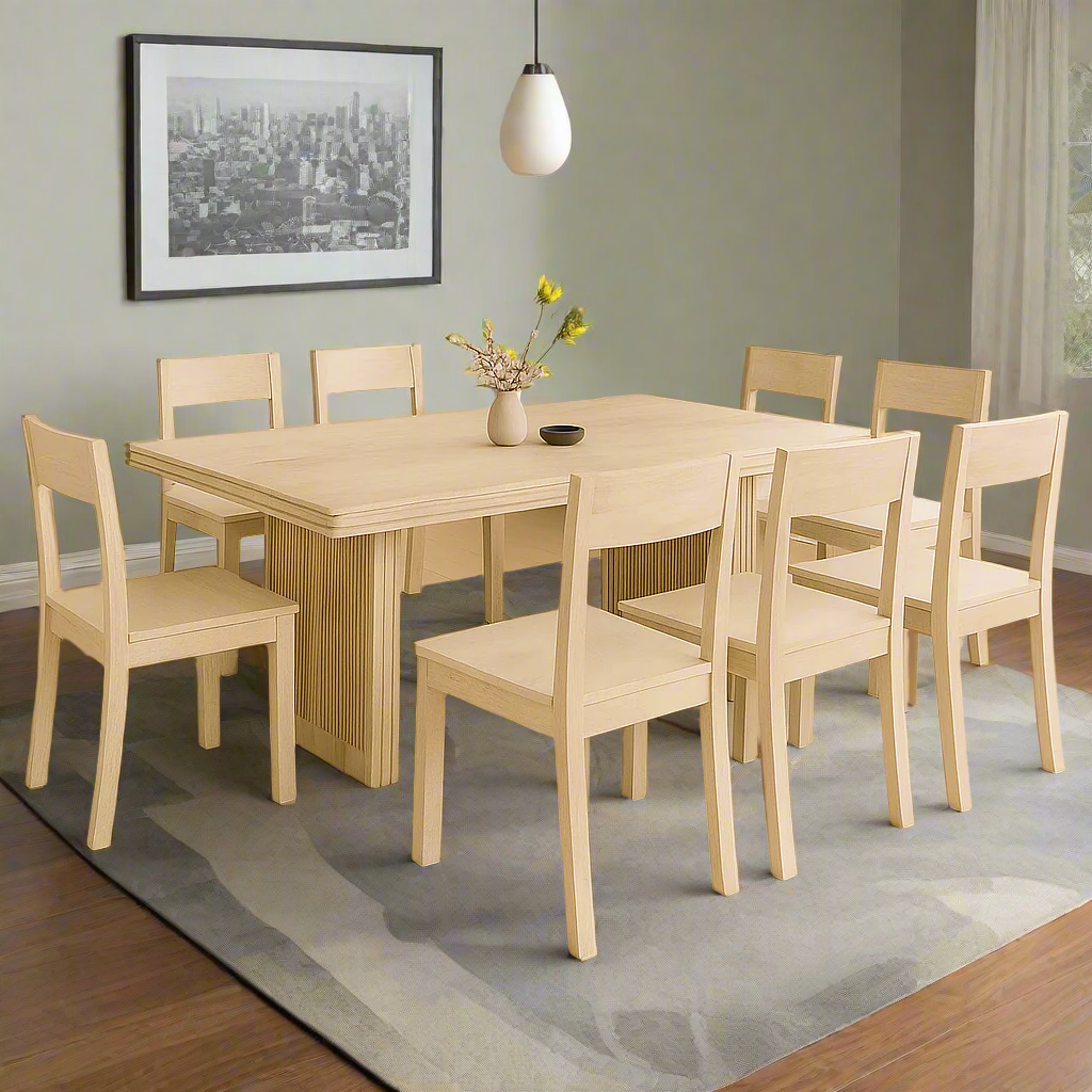 Casablanca Carved Dining Table With 6 Seater Chair