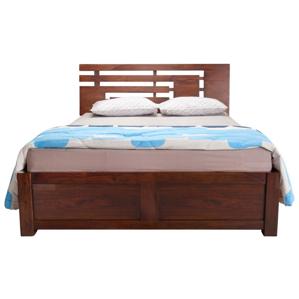 Urban Plank Wood Bed With Storage
