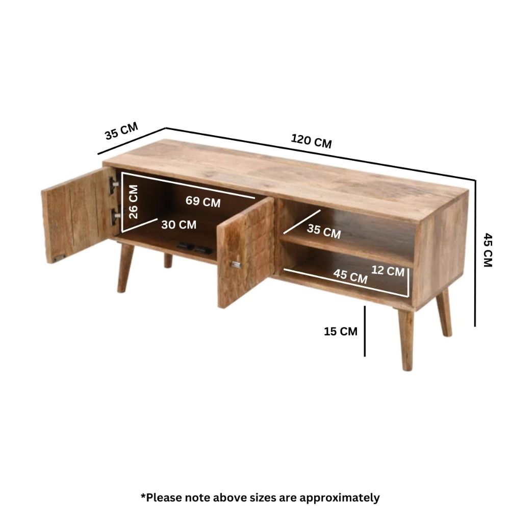 Marlow Light Mango Wood TV Stand