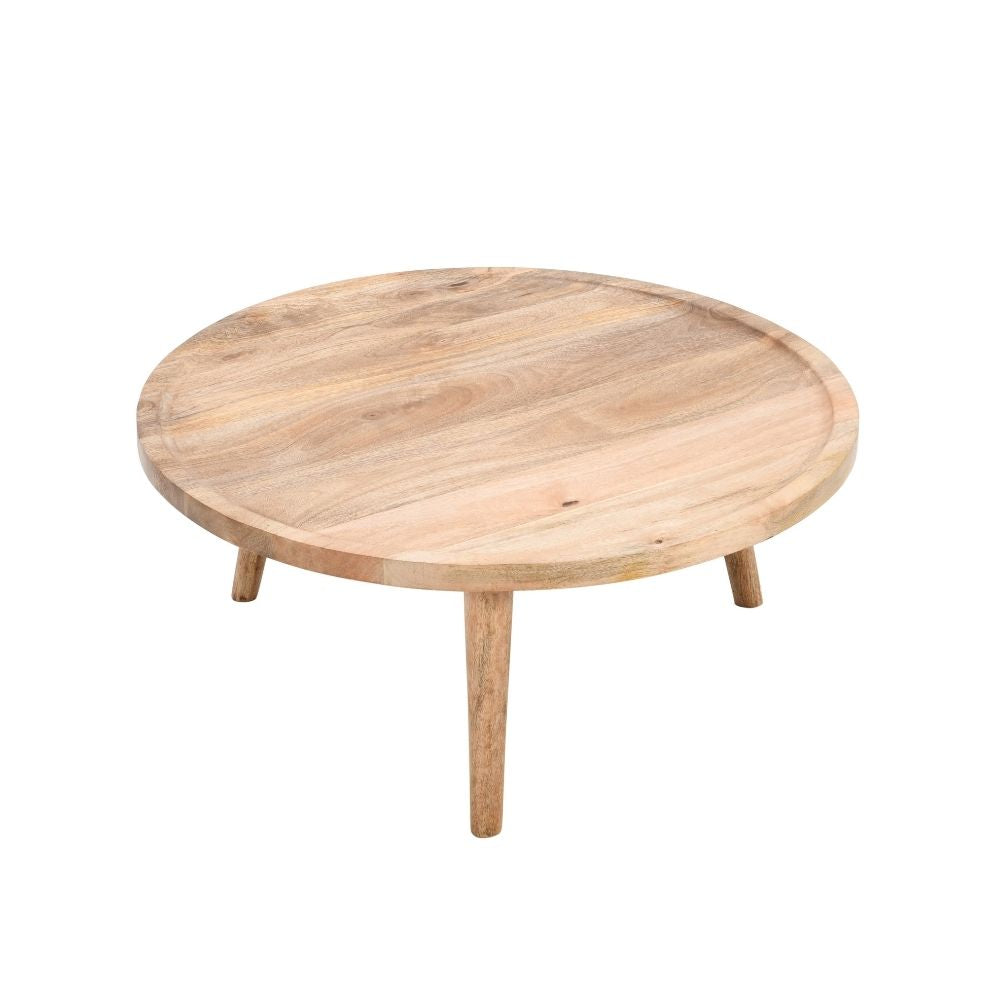Marlow Light Mango Wood Round Low Coffee Table