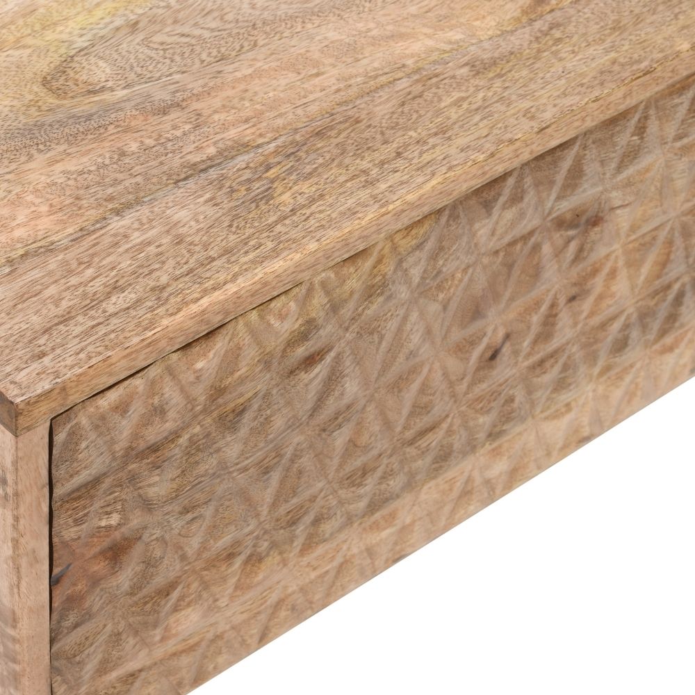 Marlow Light Mango Wood Corner TV Stand