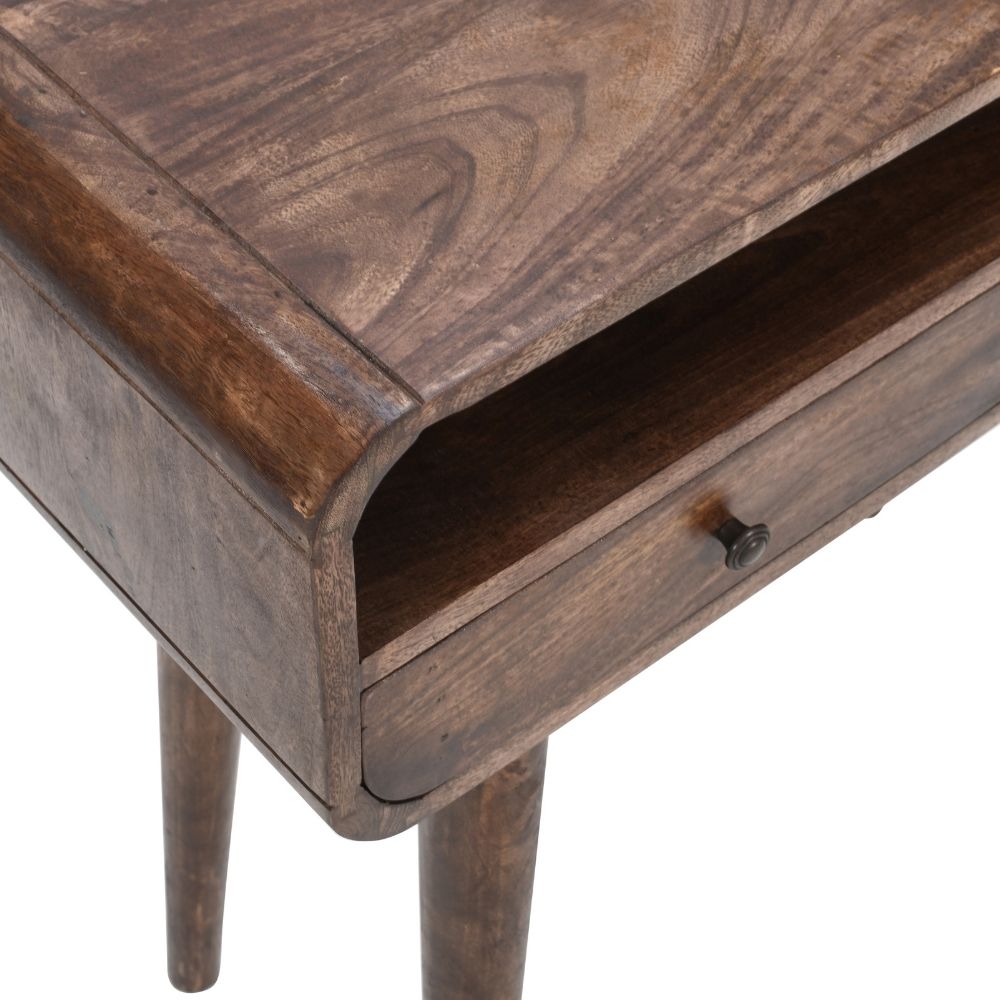 Franklin Dark Mango Wood Console Table with 2 Drawers