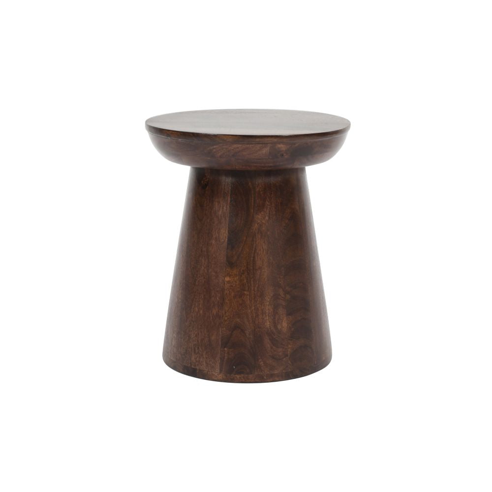 Natural Solid Dark Mango Wood Side Table
