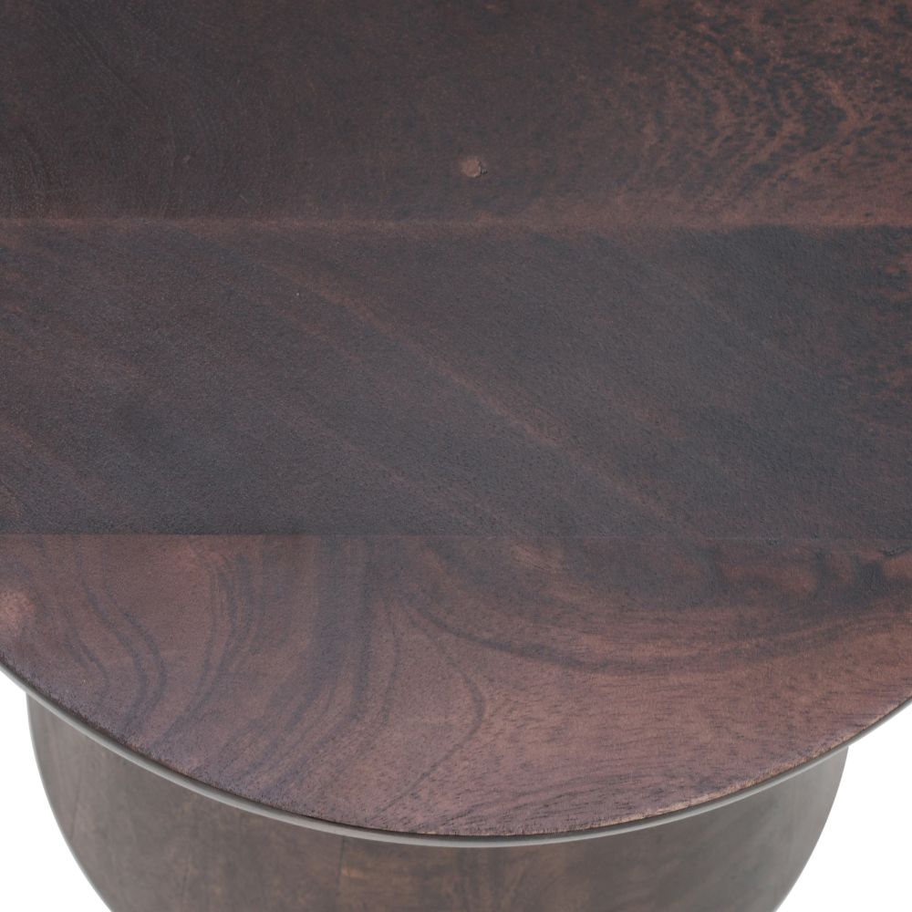 Natural Solid Dark Mango Wood Side Table