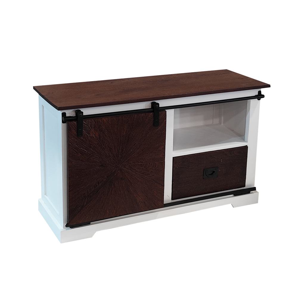 Reclaimed Wood Sliding Door Sideboard With 1 Drawer & 1 Sliding Door