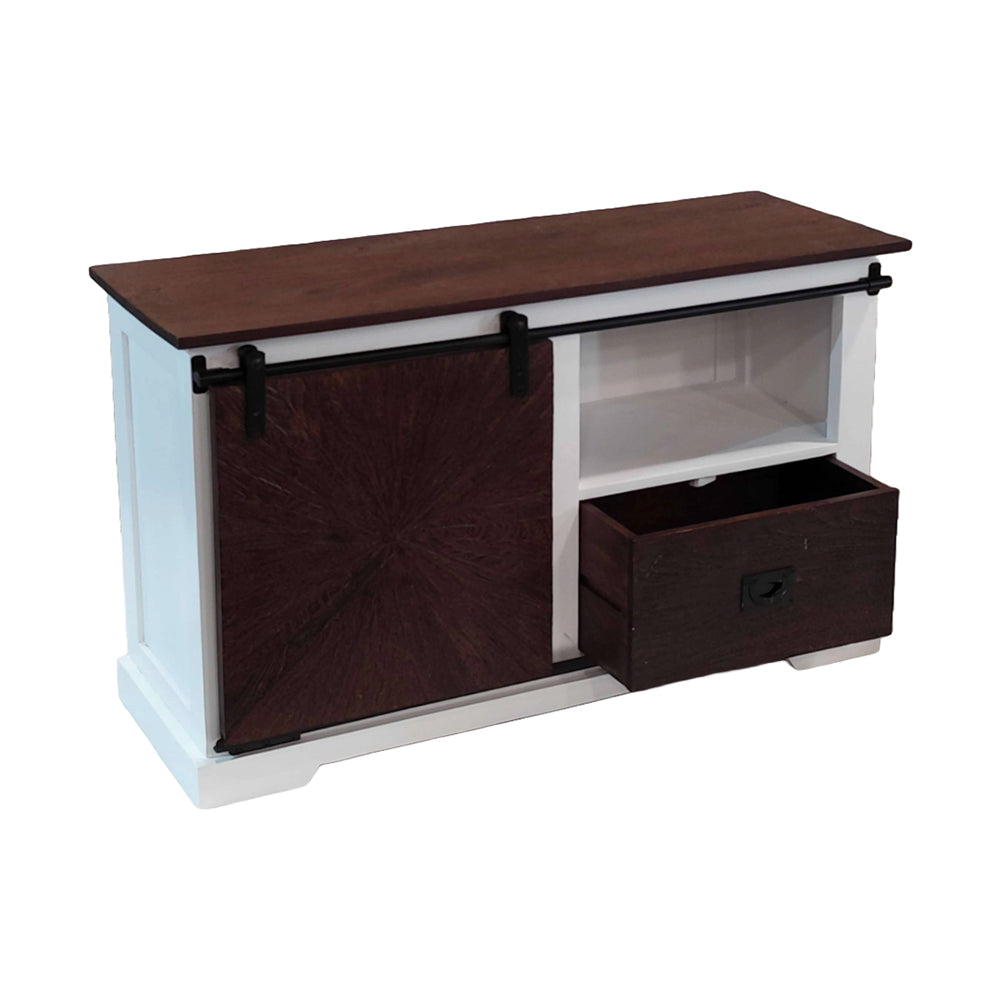 Reclaimed Wood Sliding Door Sideboard With 1 Drawer & 1 Sliding Door