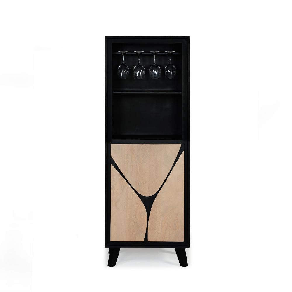 Solid Mango Wood Bar Counter Black