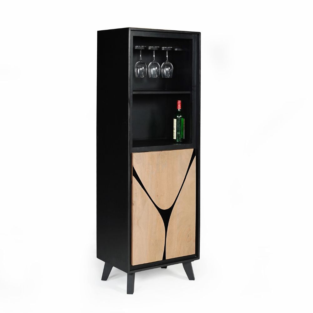Solid Mango Wood Bar Counter Black