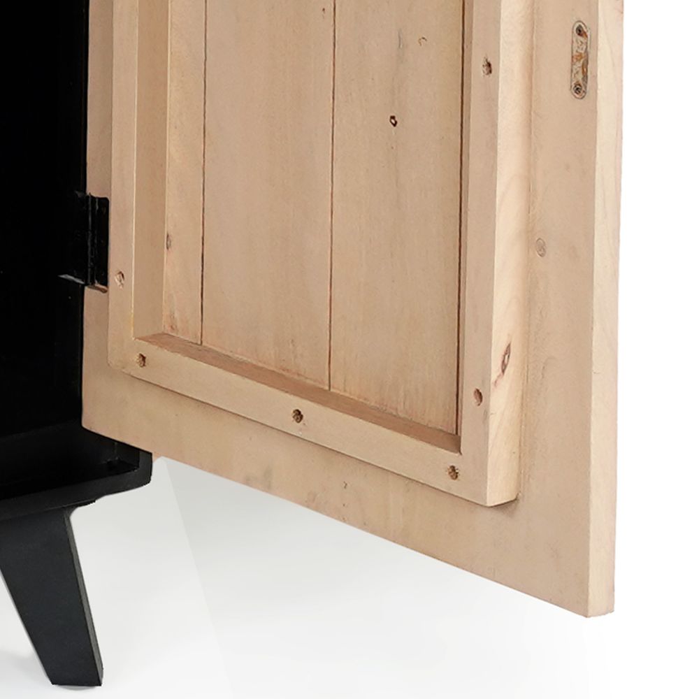 Solid Mango Wood Bar Counter Black