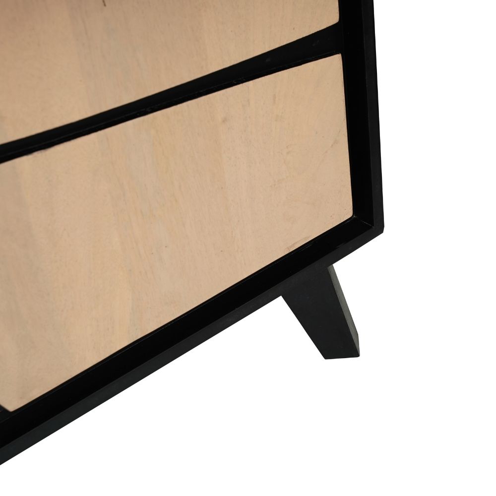 Solid Mango Wood Large Tvc / Low Board Black