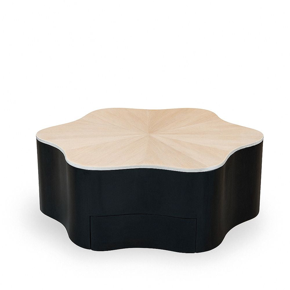 Solid Mango Wood Coffee Table Black