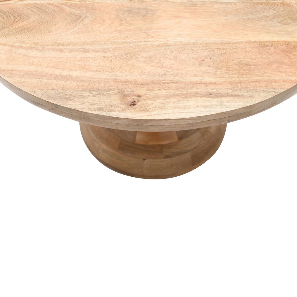 Merlin Mango Wood Pedestal Round Coffee Table