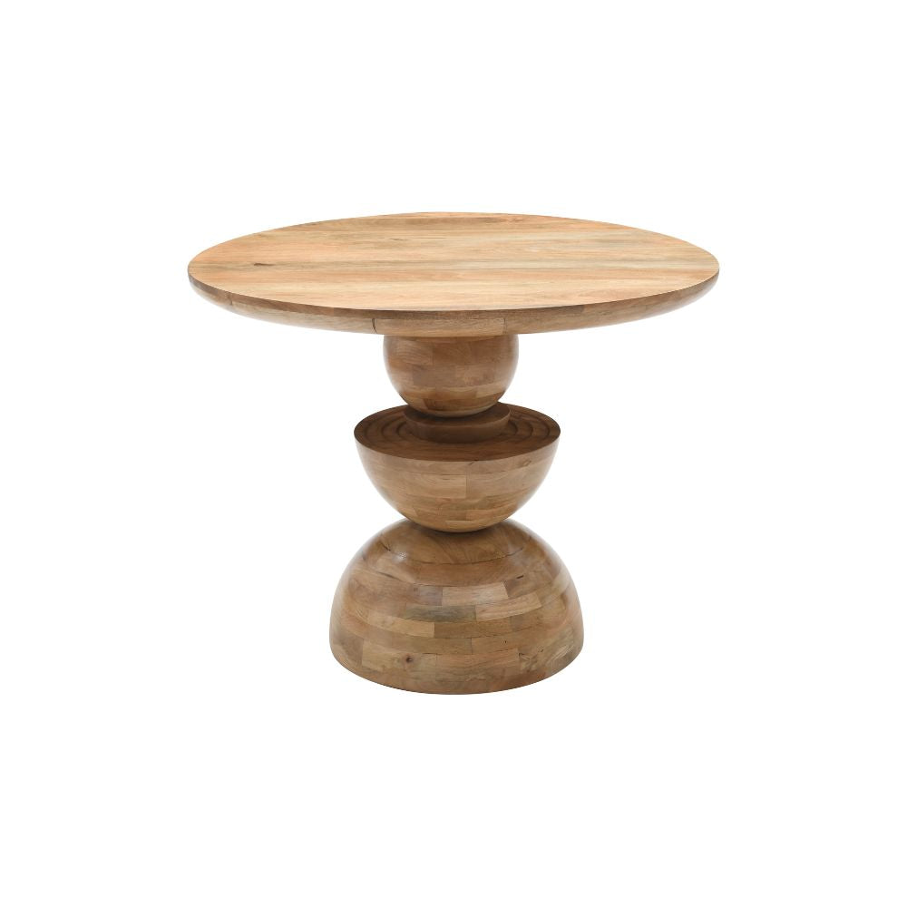 Merlin Mango Wood Round Dining Table 4 Seater
