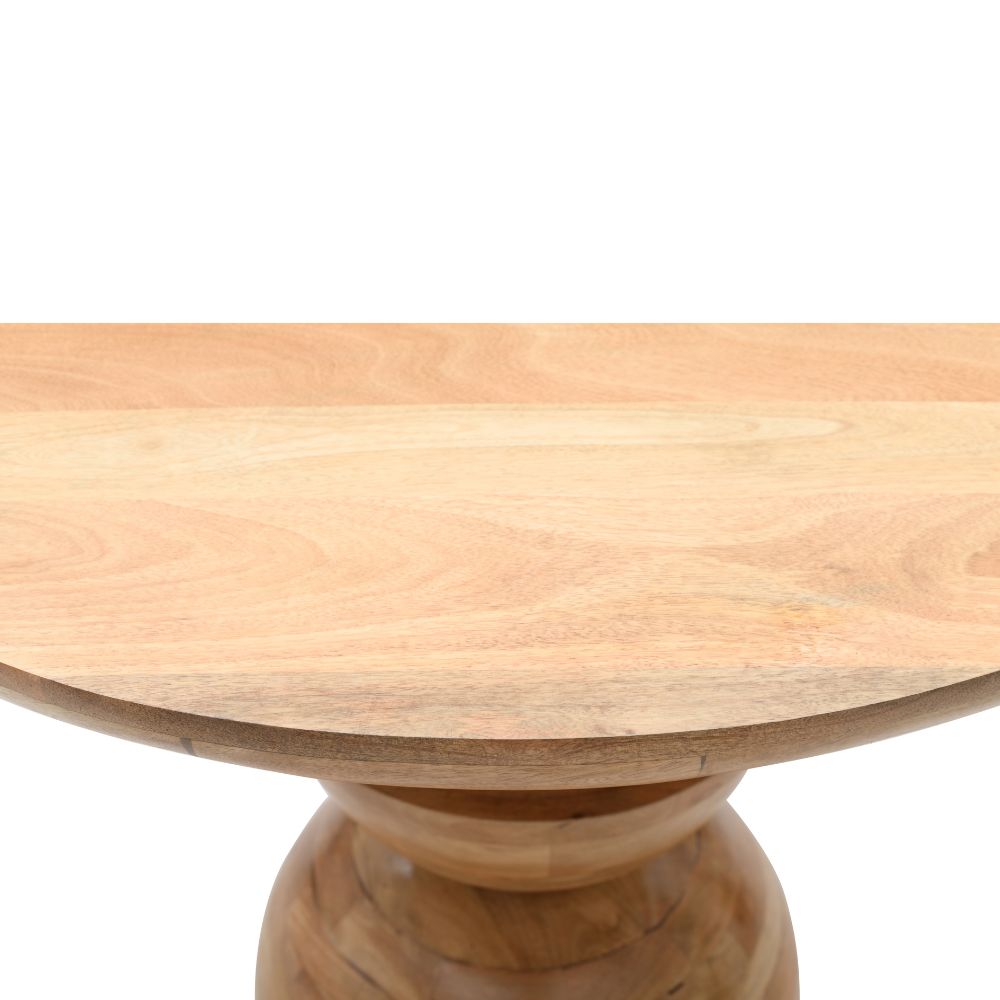 Merlin Mango Wood Round Dining Table 4 Seater