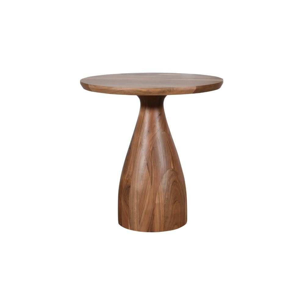 Acacia Wood Round Side Table Small