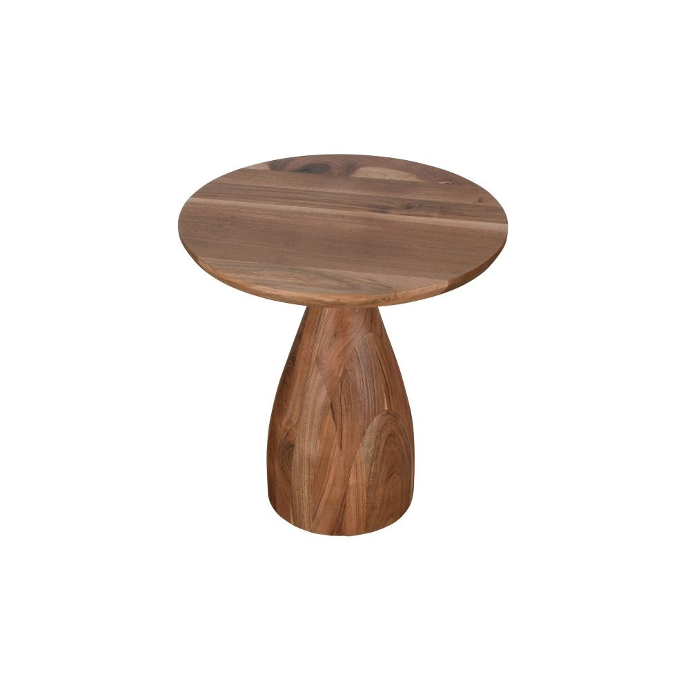 Acacia Wood Round Side Table Small
