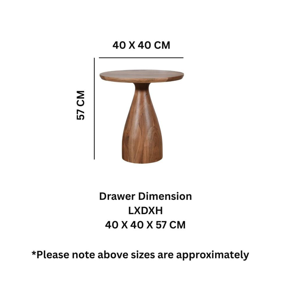 Jaipur Acacia Wood Side Table Big