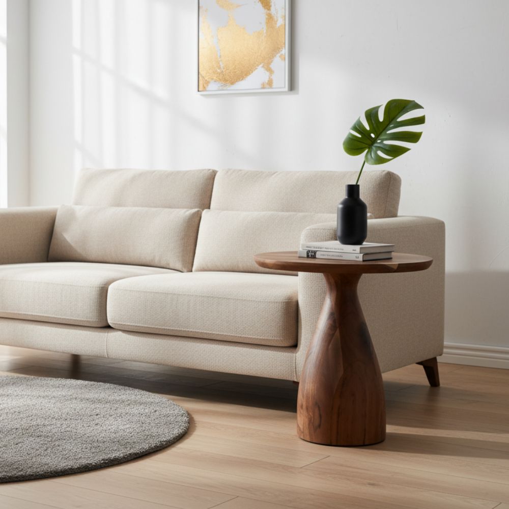Jaipur Acacia Wood Side Table Big
