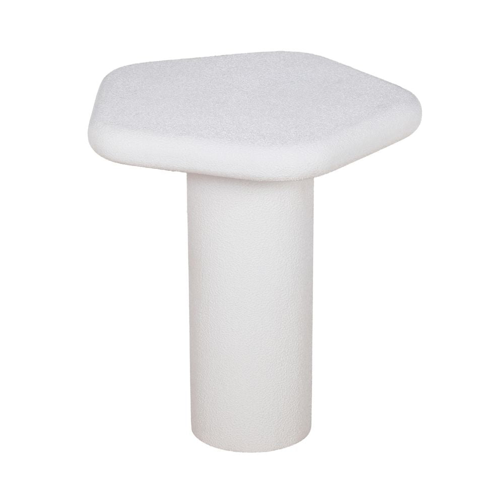Udaipur Pentagon Side Table Big (White)