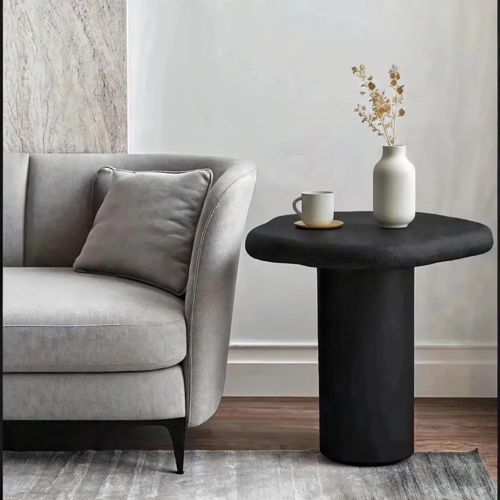 Engineered Wood End Table Small-Black