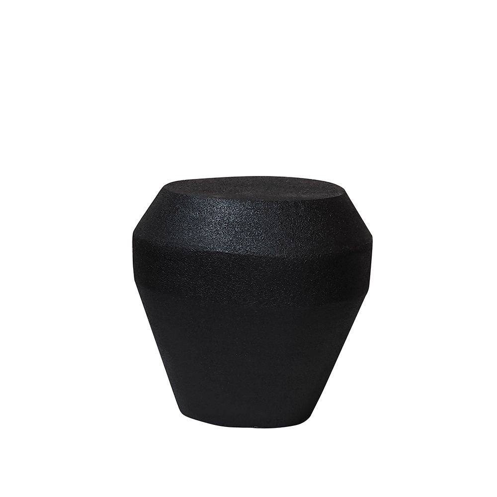 Engineered Wood & Concrete Side Table - Black