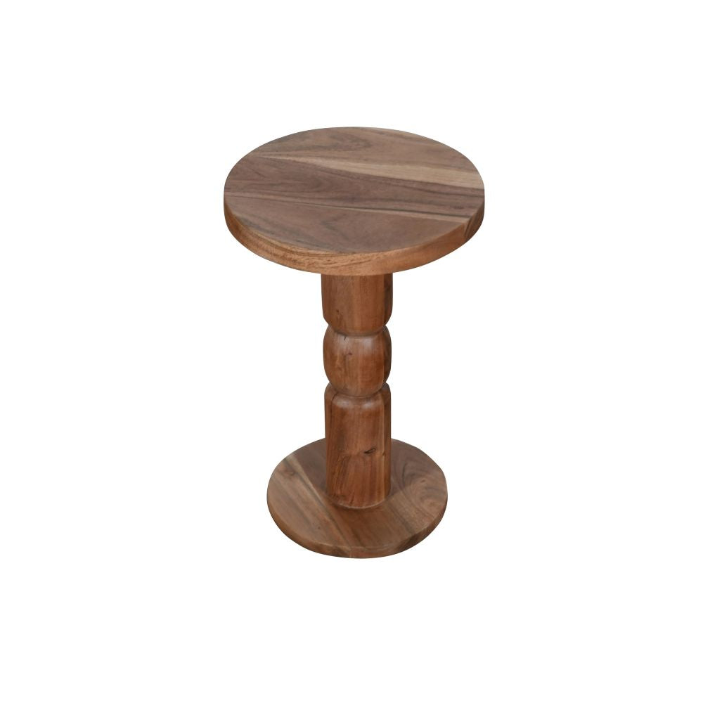 Jaipur Acacia Wood Freestanding Side Table