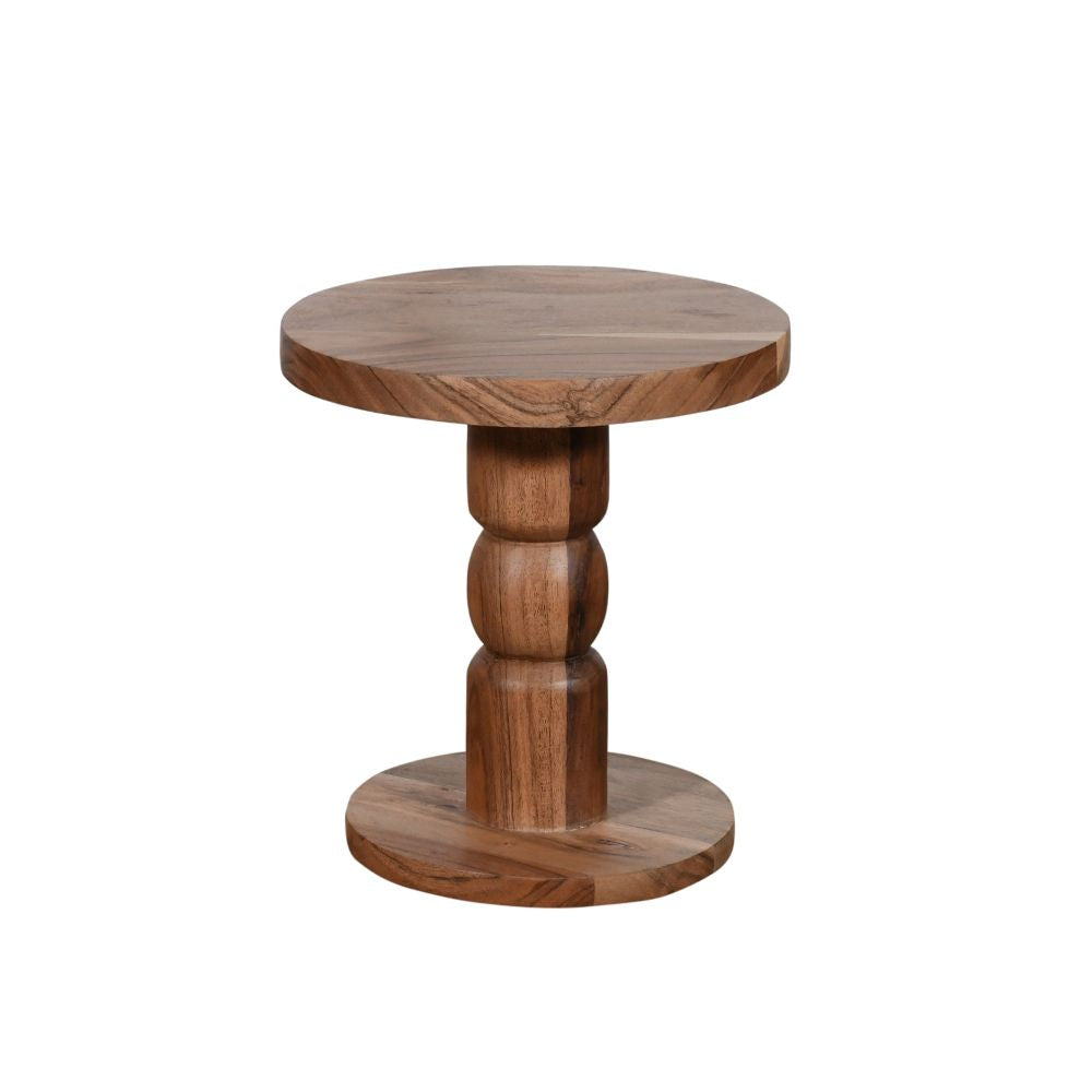 Jaipur Acacia Wood Freestanding Side Table