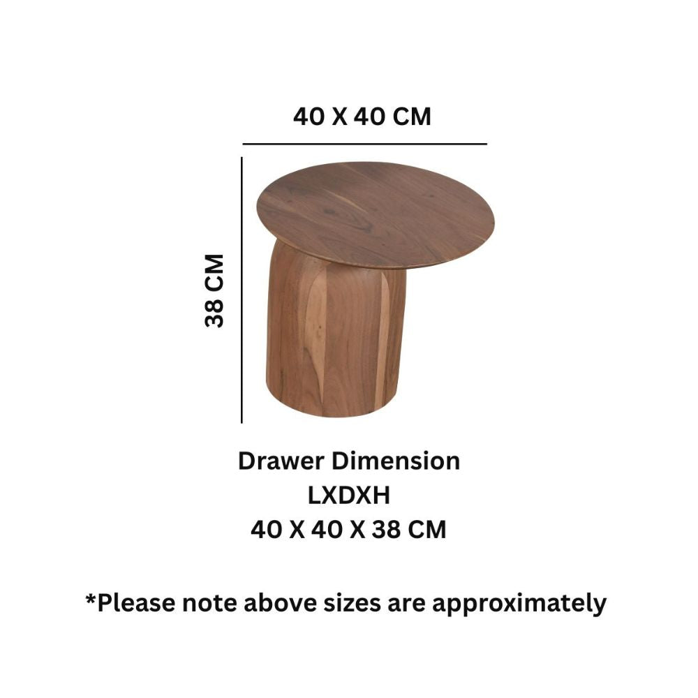 Acacia Wood Side Table Small