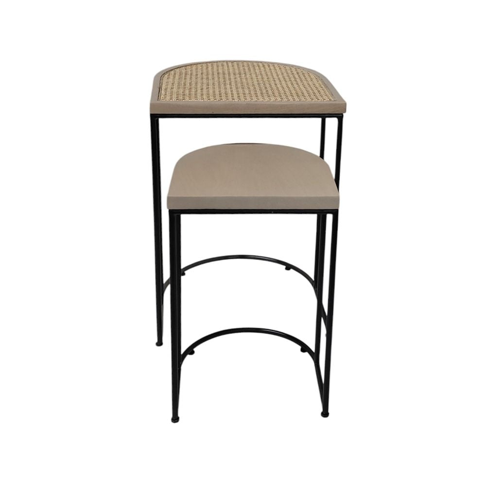 Mango Wood & Iron Nest Of 2 Table