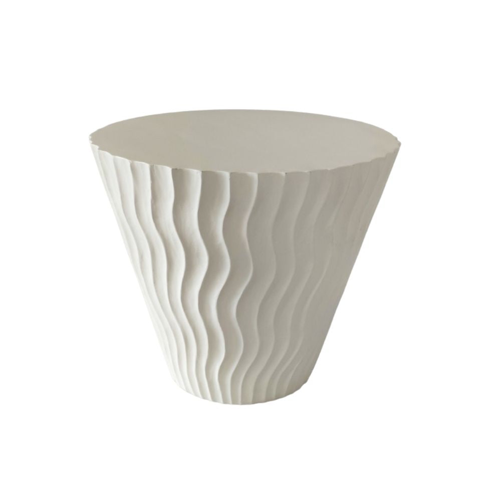 Indian Hub Unique Design White Side Table