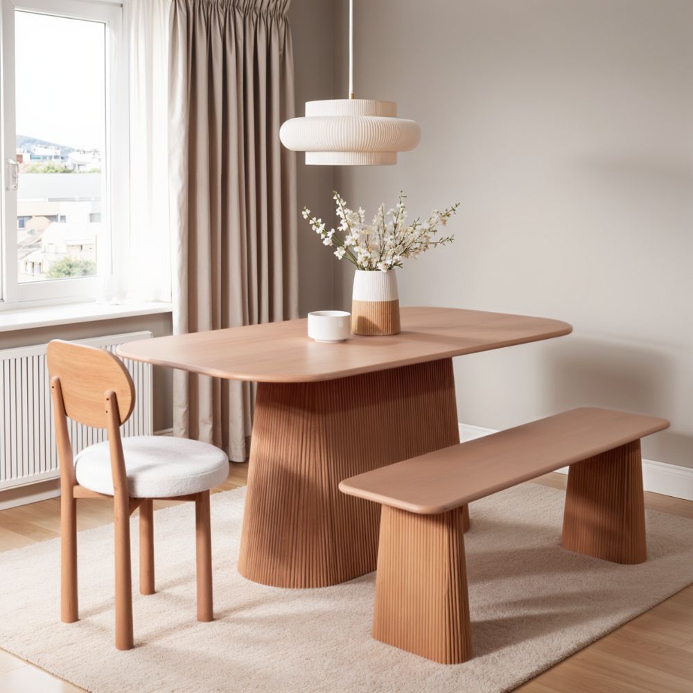 Designer Mango Wood Dining Table – Modern & Durable 6 Seater