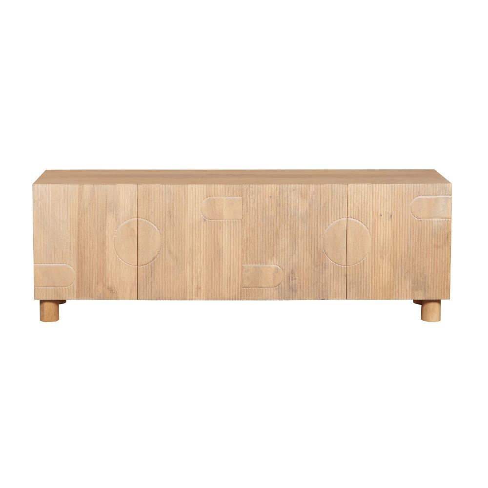 Austin Solid Wood Large Low Board Tv Cabinet