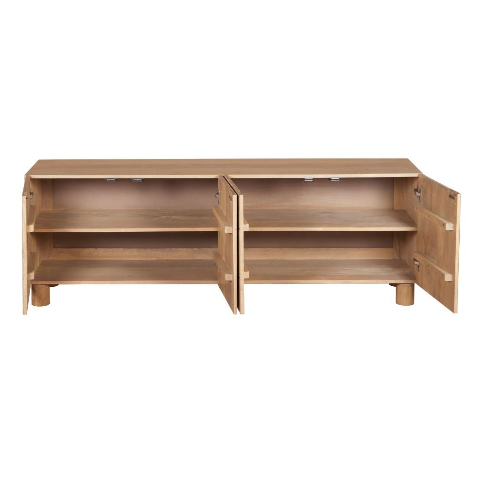 Austin Solid Wood Large Low Board Tv Cabinet