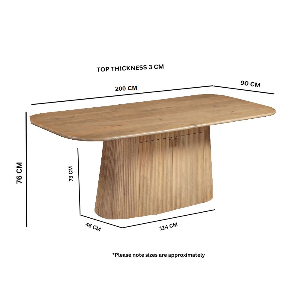 Austin Solid Wood Dining Table 8 Seater