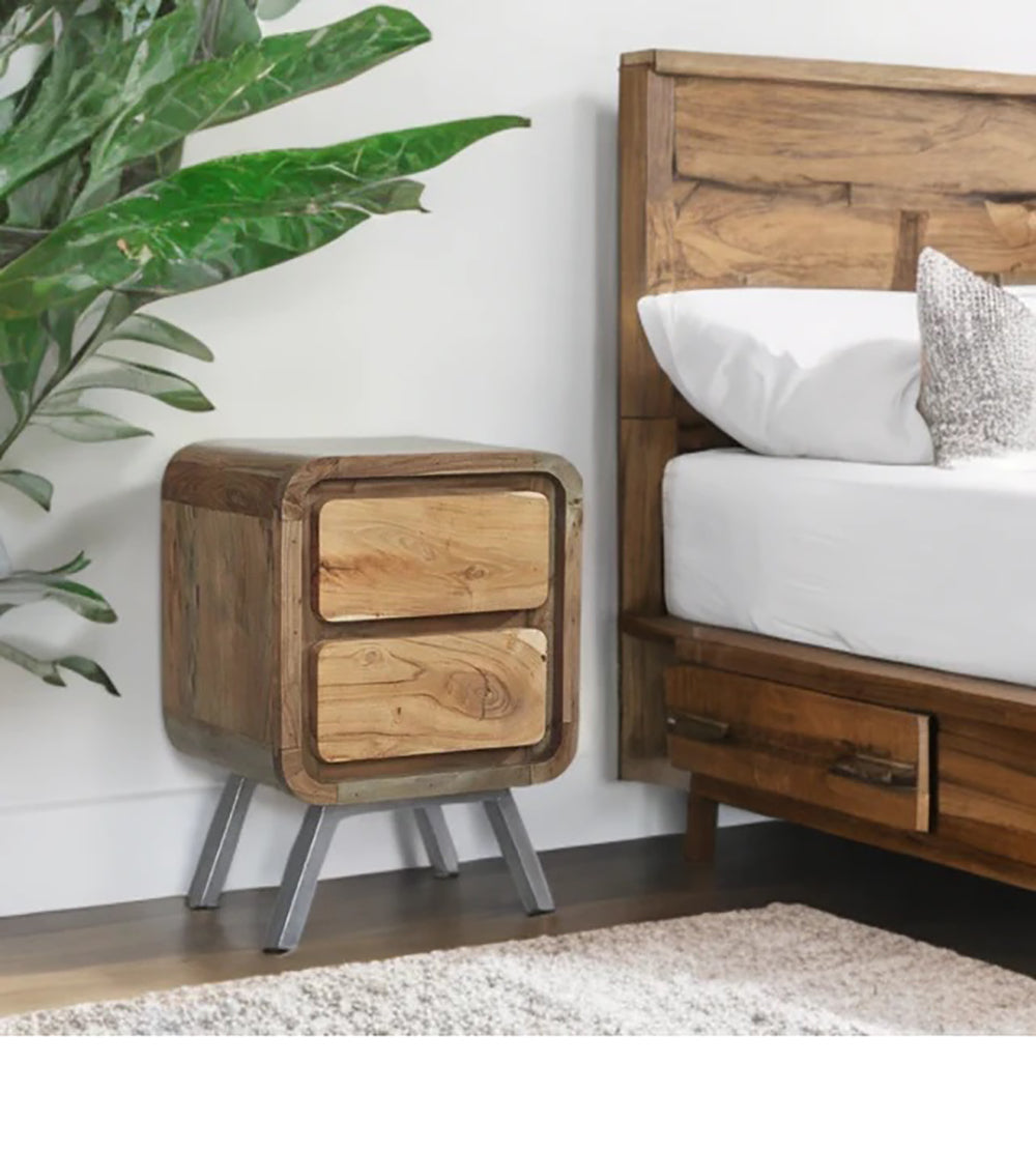 Jodhpur Jewel 2 Drawer Bedside Table