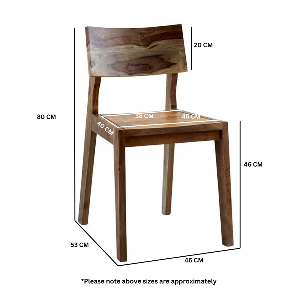 Rustic Charm Solid Wood Dining Chair
