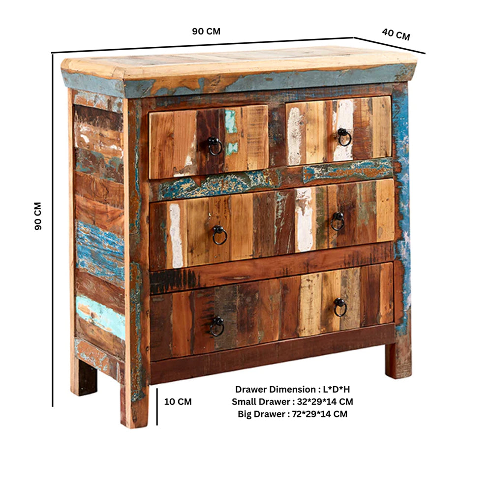 Reclaimed Style 4 Drawer Chest