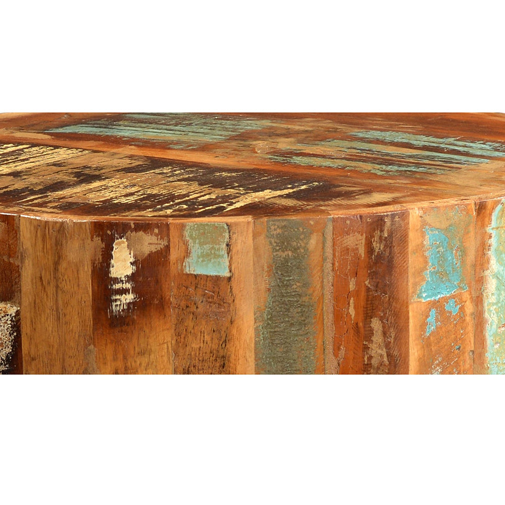 Reclaimed Style Drum End Table