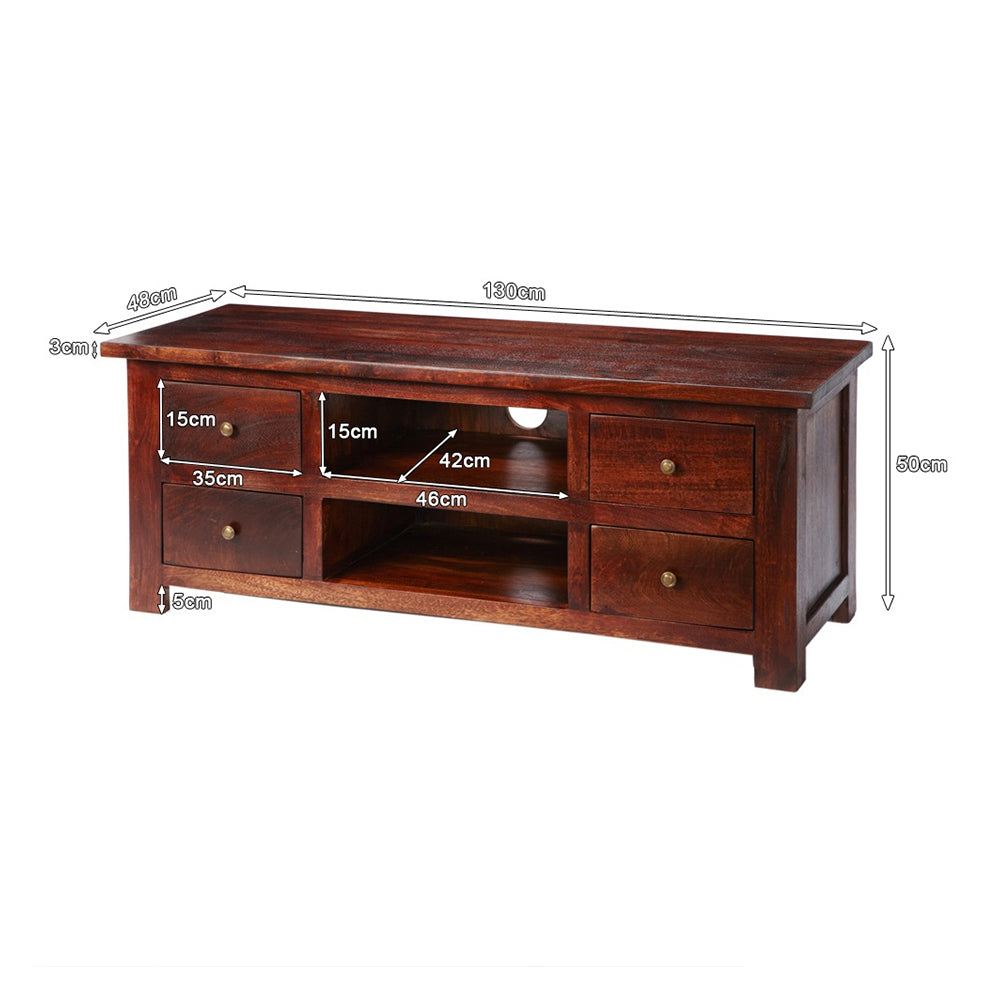 Maharaja Dark Tv Cabinet With 4 Drawer