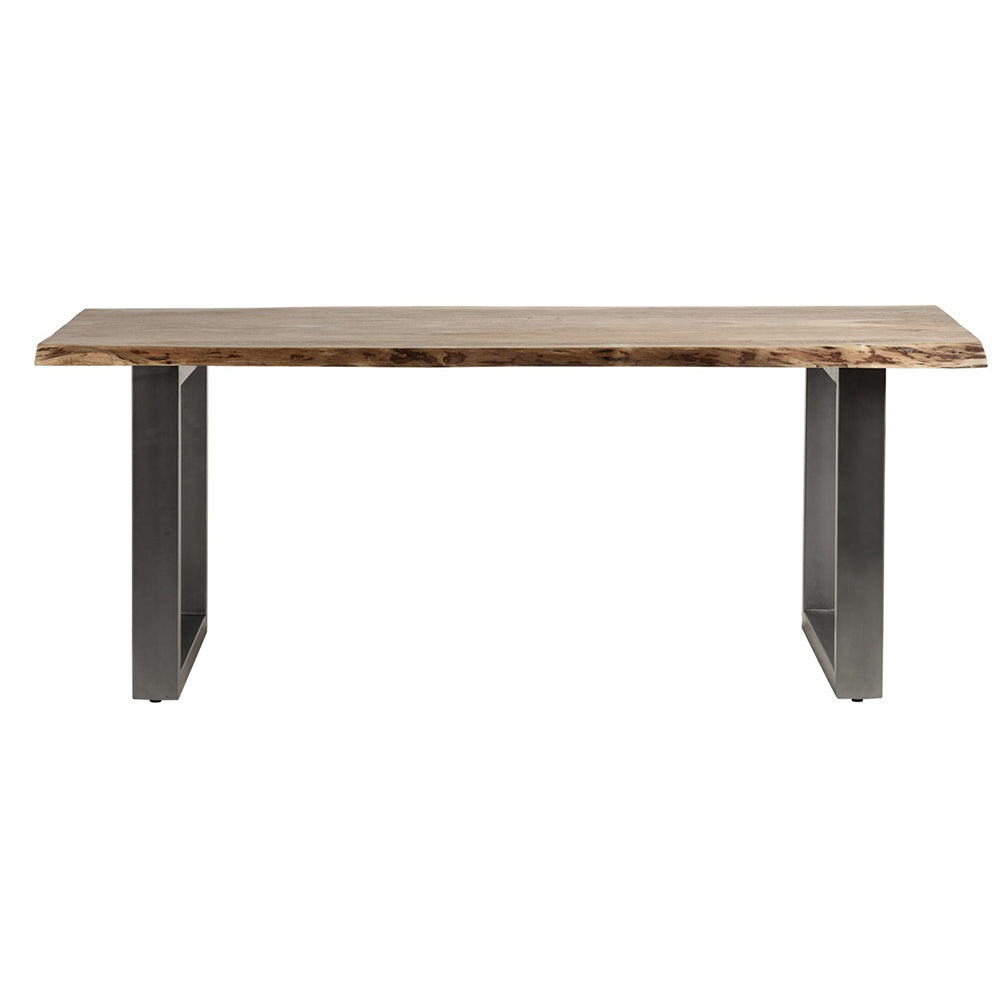 Live Edge Live Style Dining Table With 6 Seater Chair