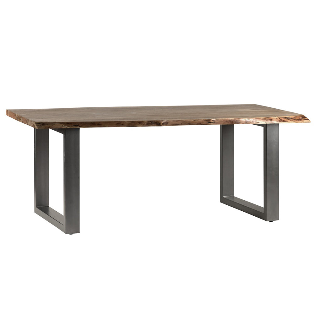 Live Edge Live Style Dining Table With 6 Seater Chair