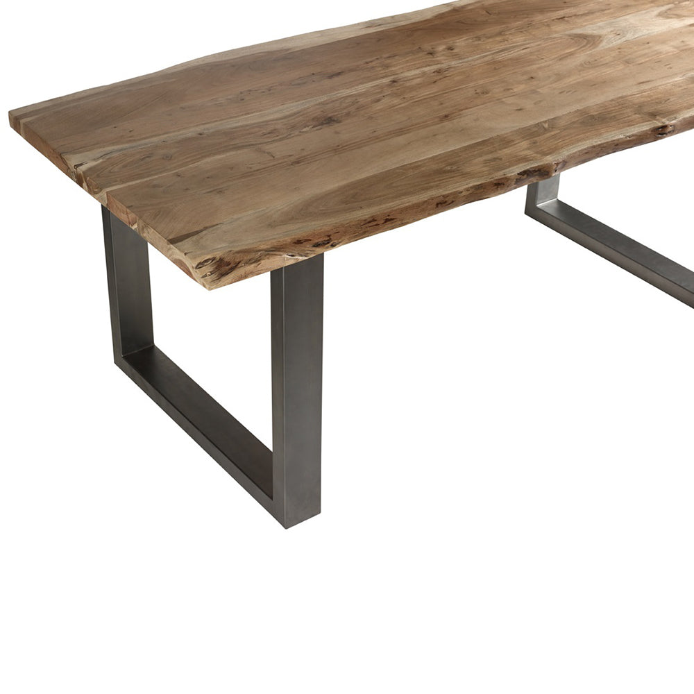 Live Edge Live Style Dining Table With 6 Seater Chair